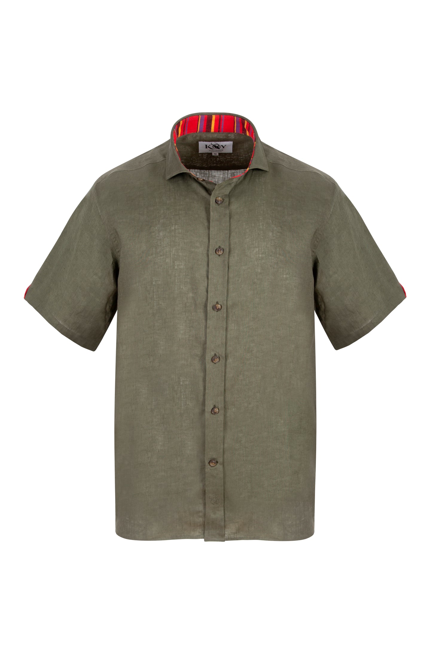 Koy Clothing Khaki Short Sleeve Linen Shirt