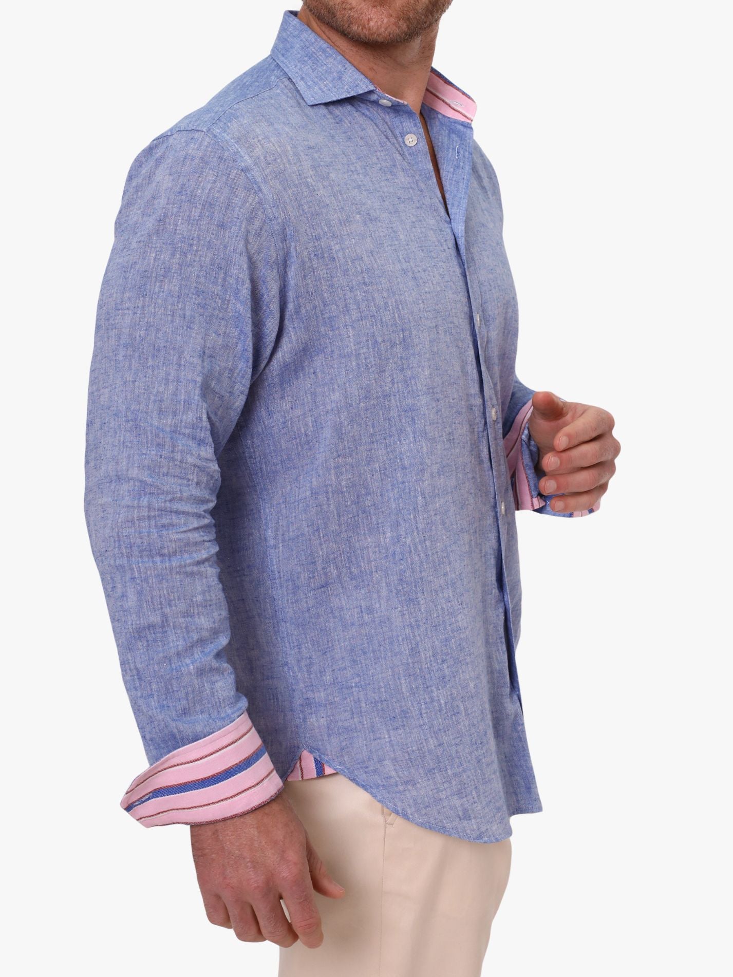 Mida Blue Linen Shirt by Koy Clothing