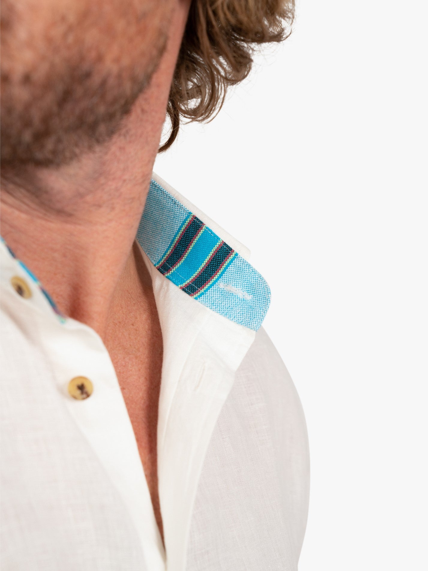Short Sleeve White Linen Shirt