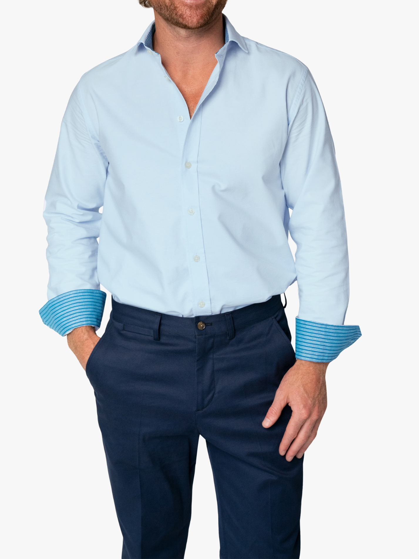 Blue Organic Oxford Cotton Shirt