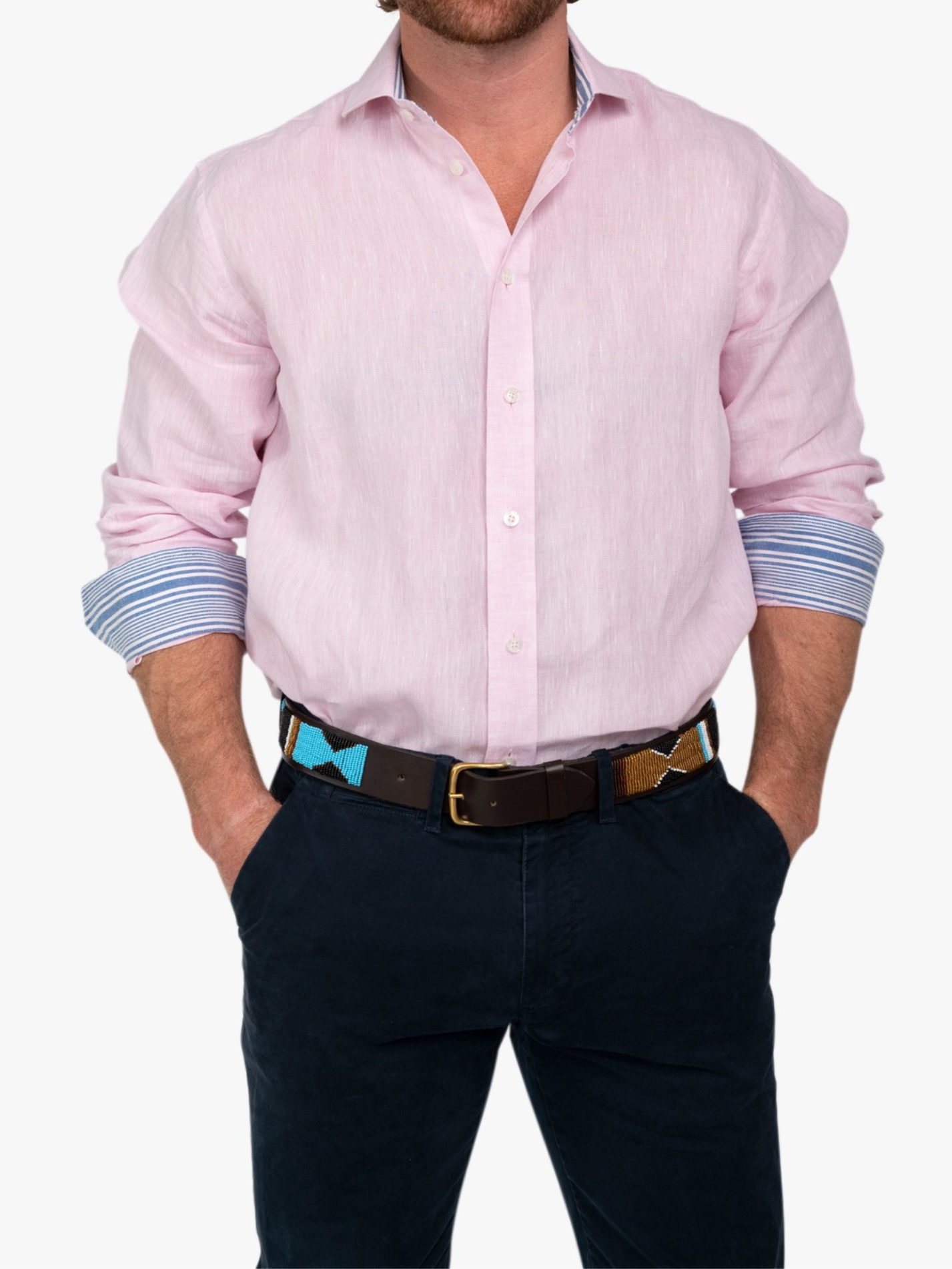 Flamingo Pink Linen Shirt