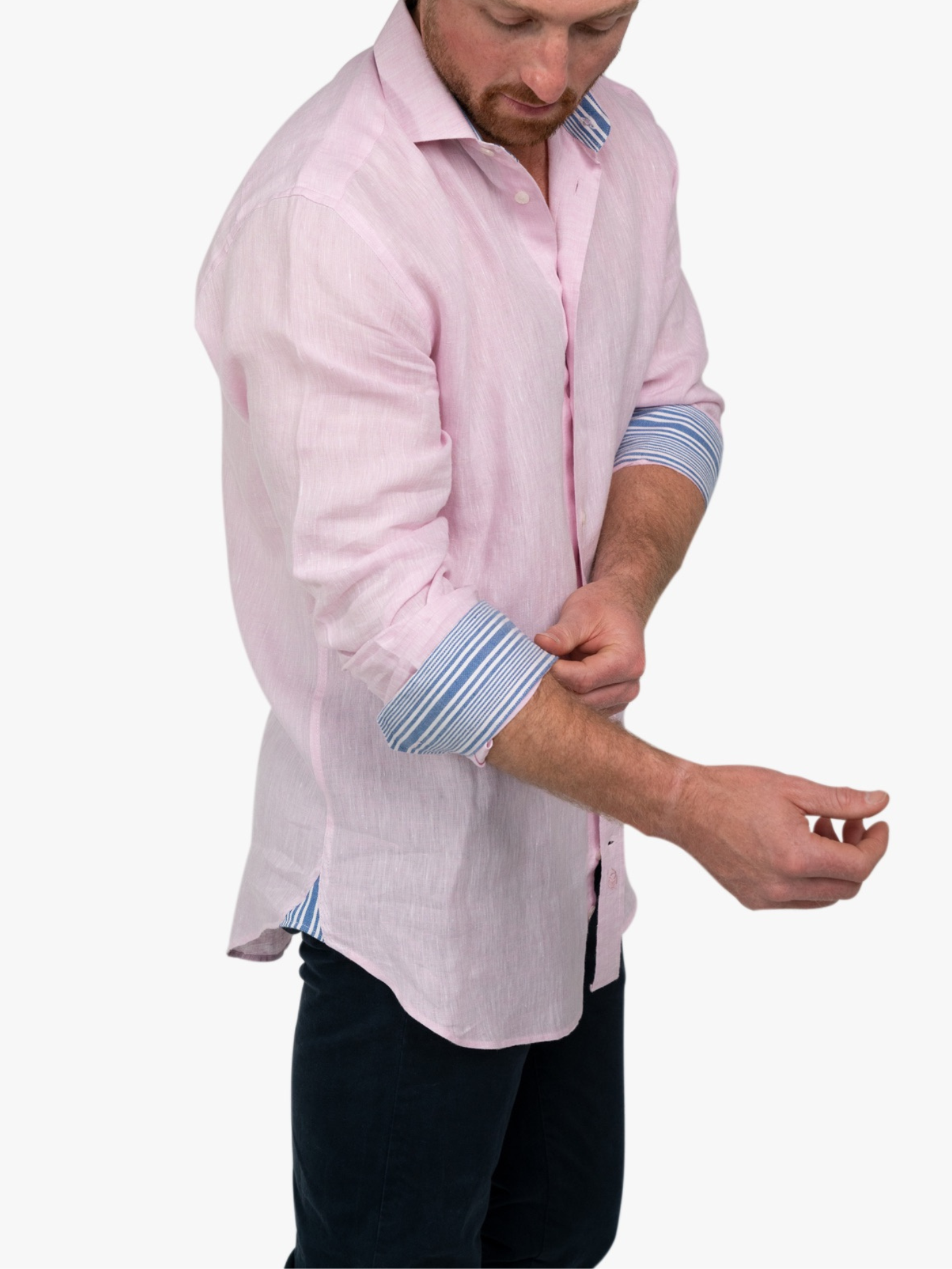 Flamingo Pink Linen Shirt