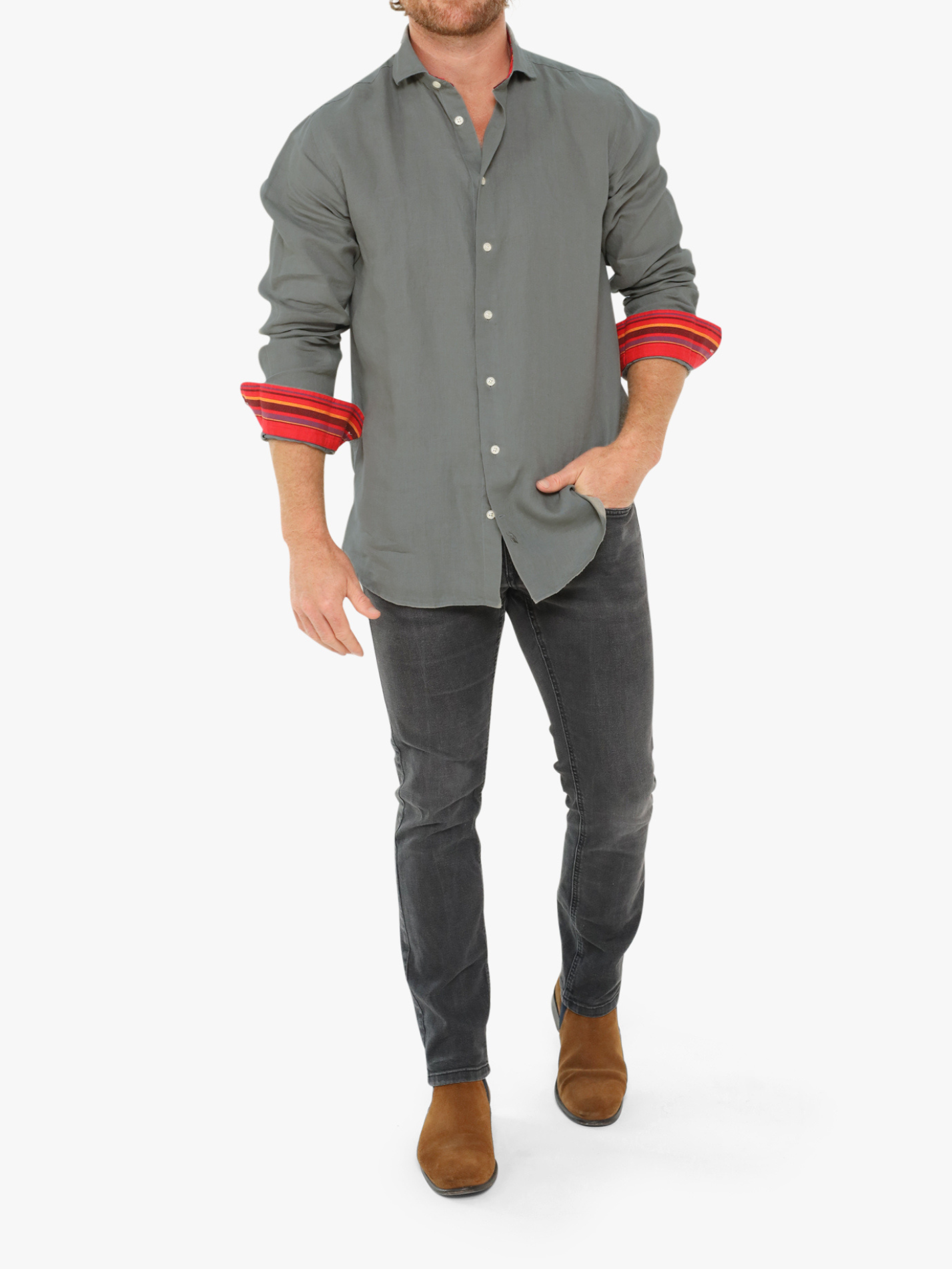 Mara Khaki Linen Shirt