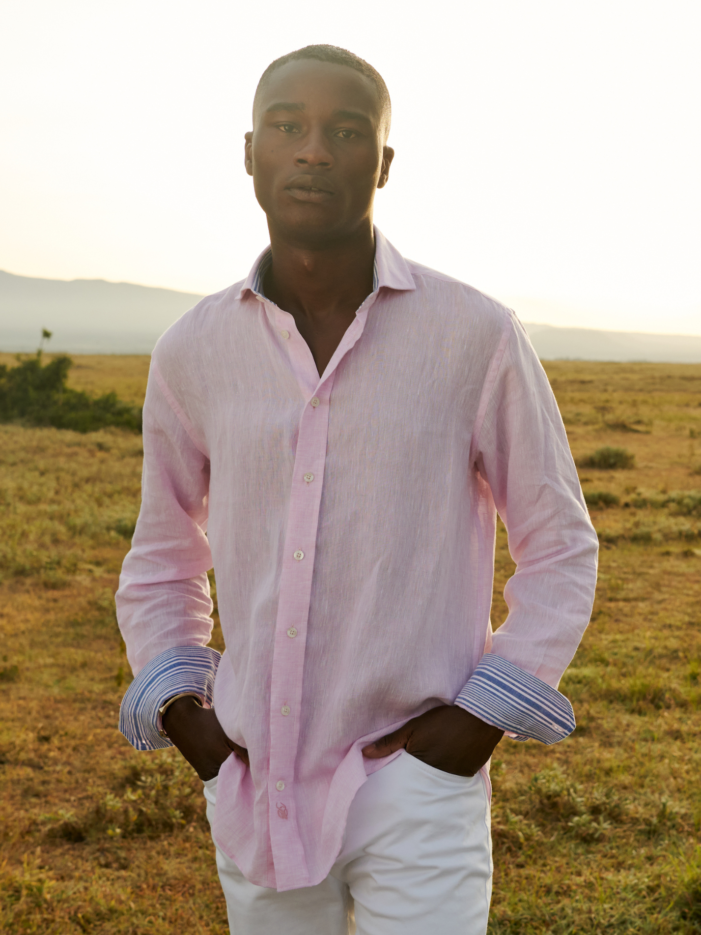 Flamingo Pink Linen Shirt