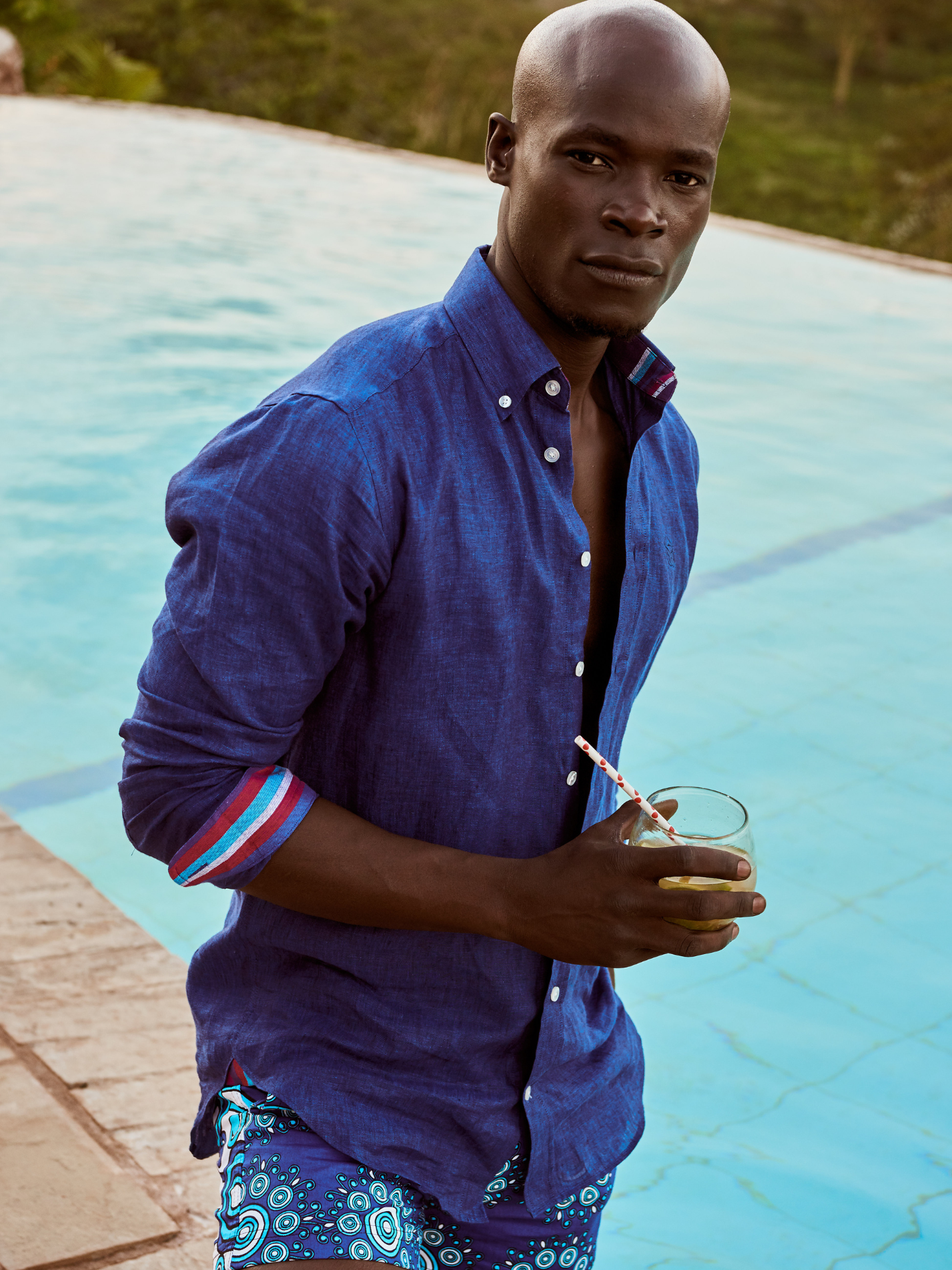 Navy Linen Shirt