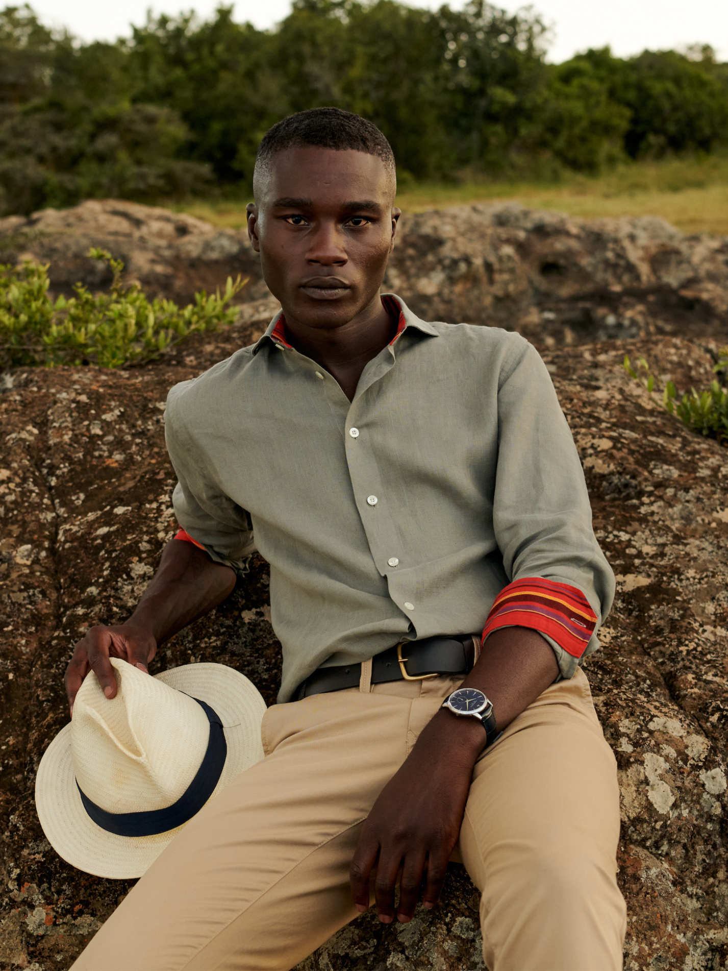 Mara Khaki Linen Shirt