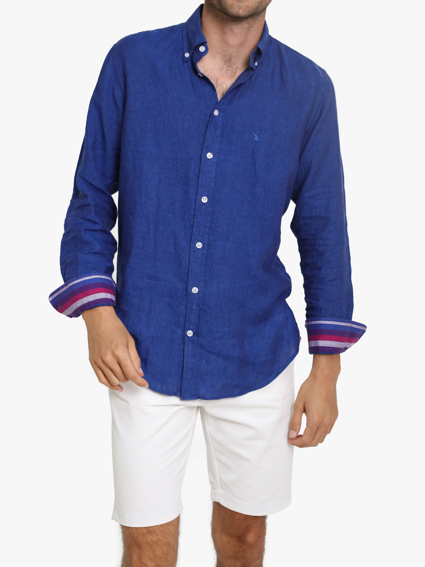 Navy Linen Shirt