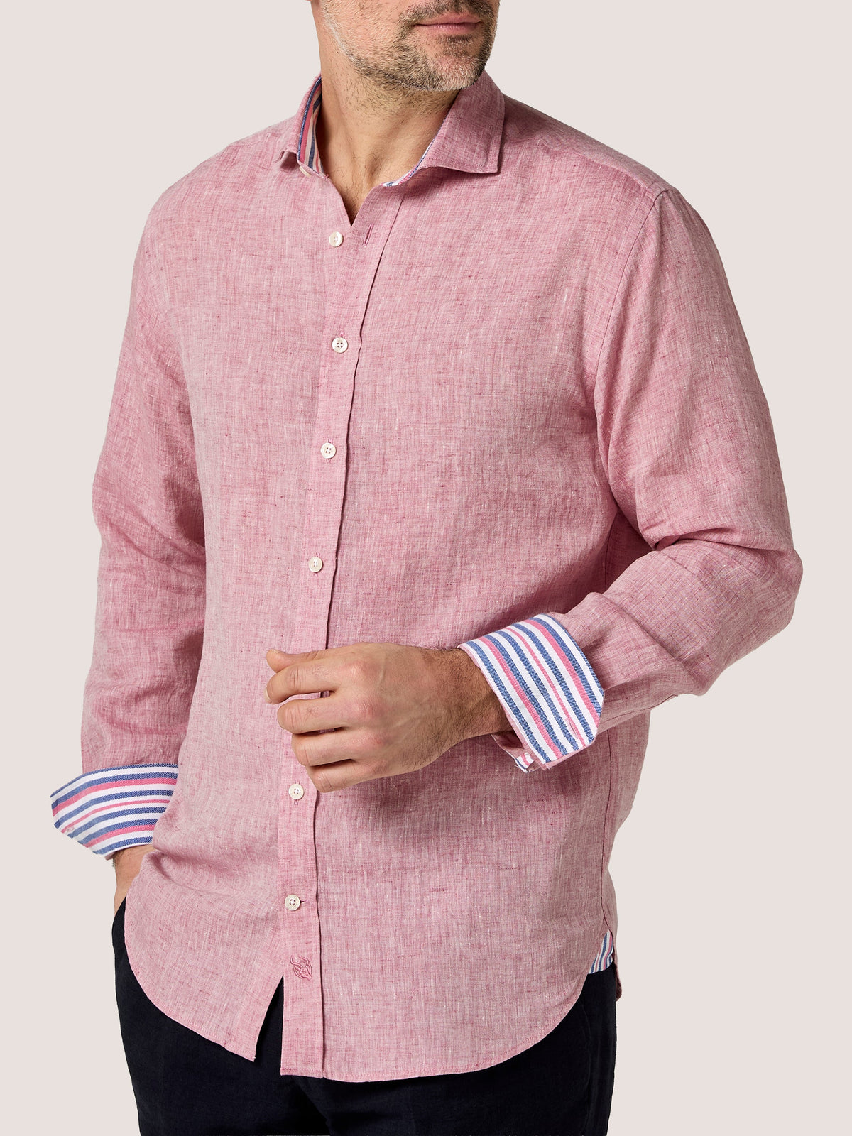 Dusty Pink Linen Shirt