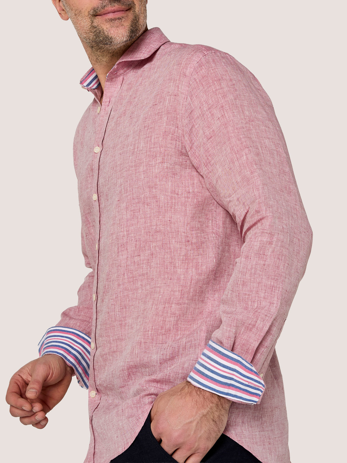 Dusty Pink Linen Shirt