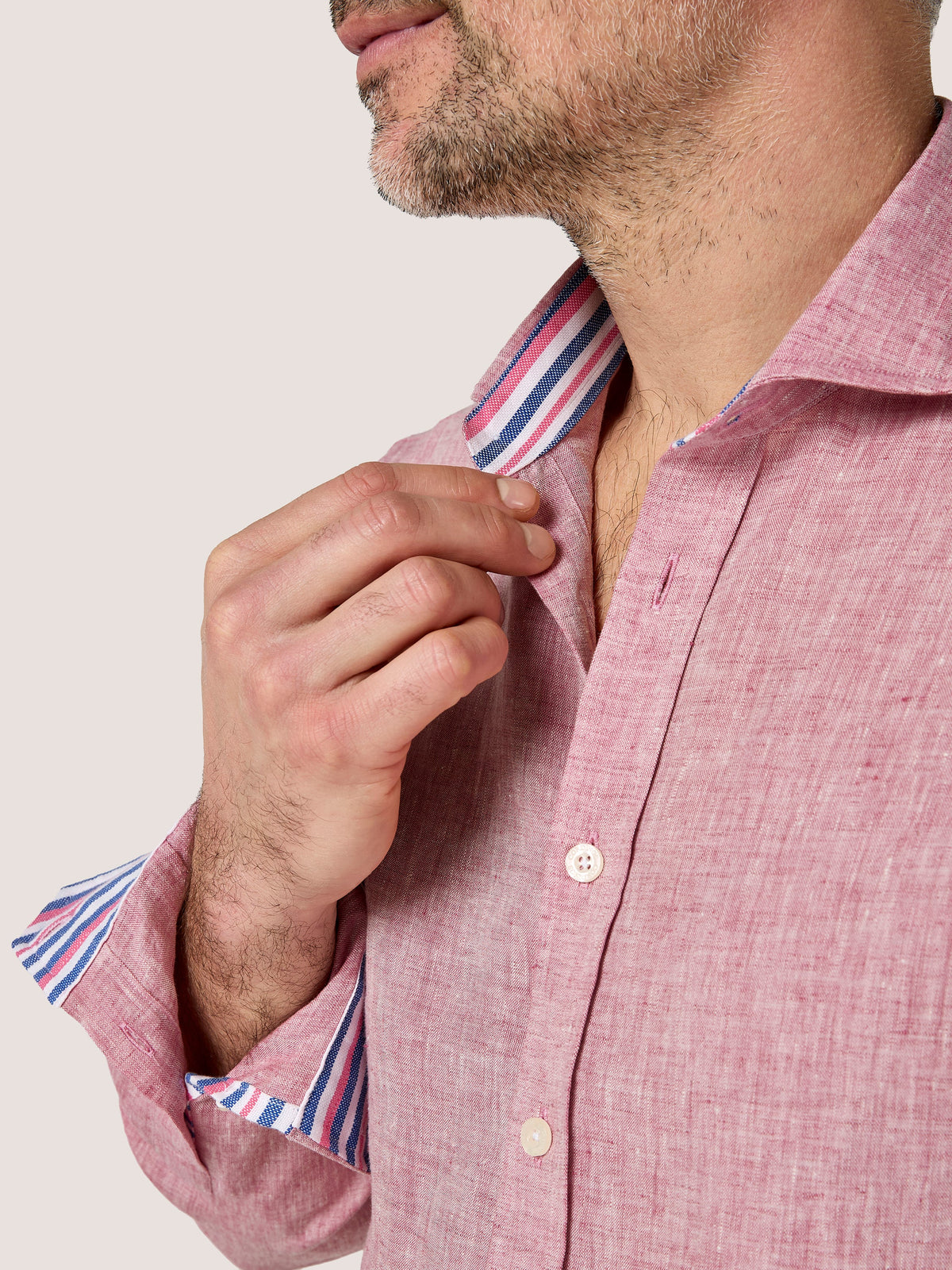 Dusty Pink Linen Shirt
