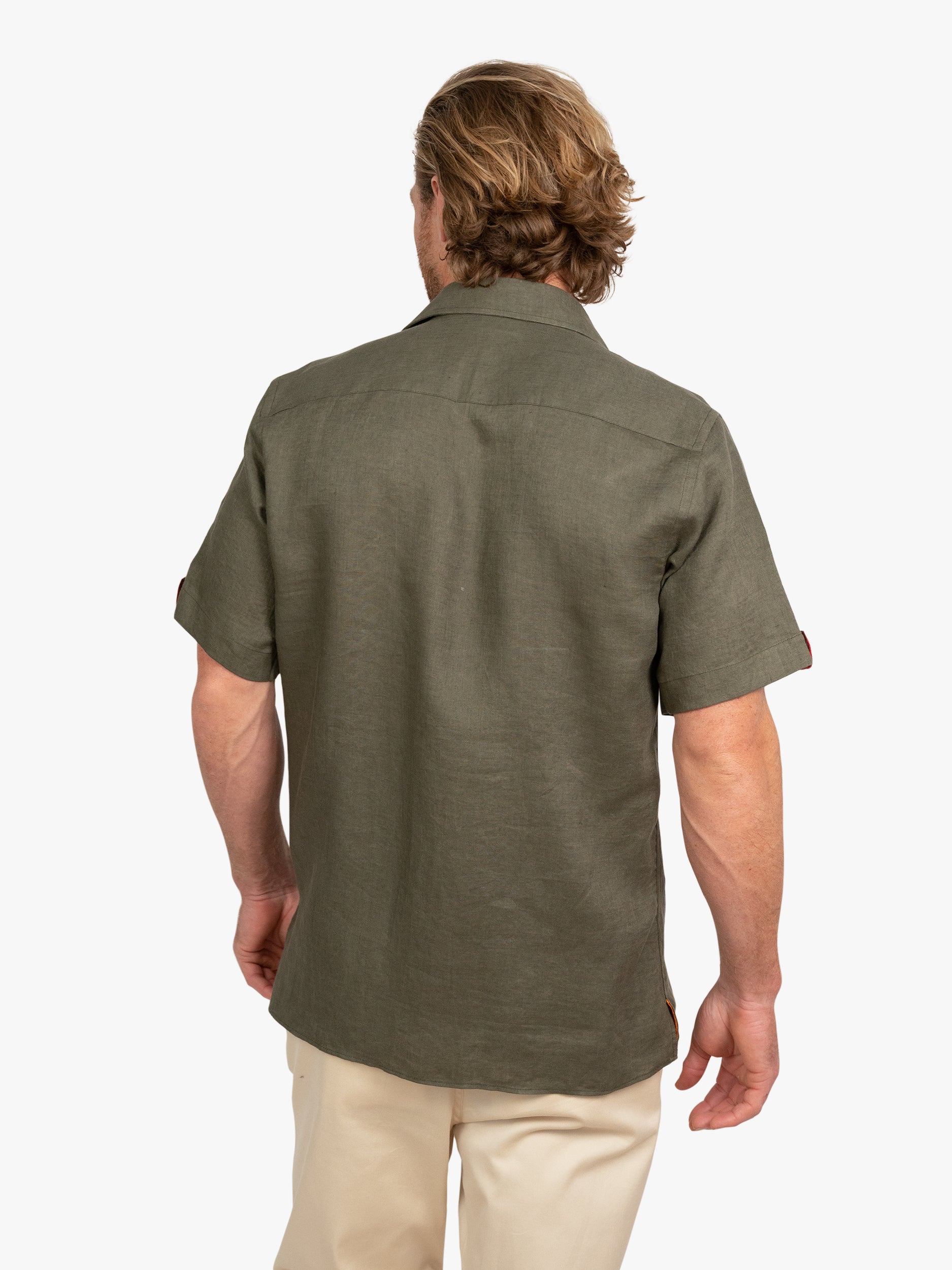 Koy Clothing Khaki Short Sleeve Linen Shirt
