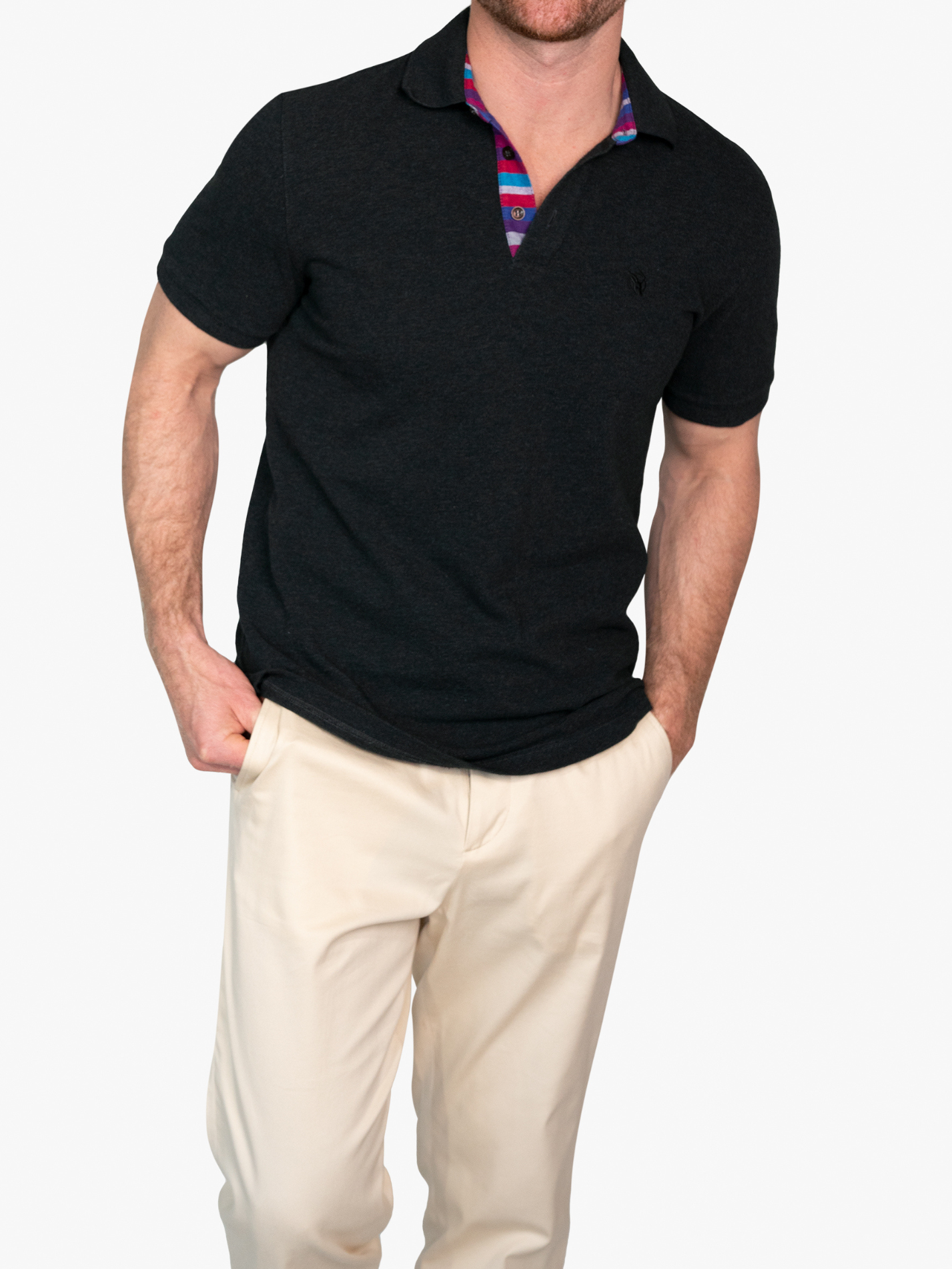 Charcoal Short Sleeve Polo Shirt