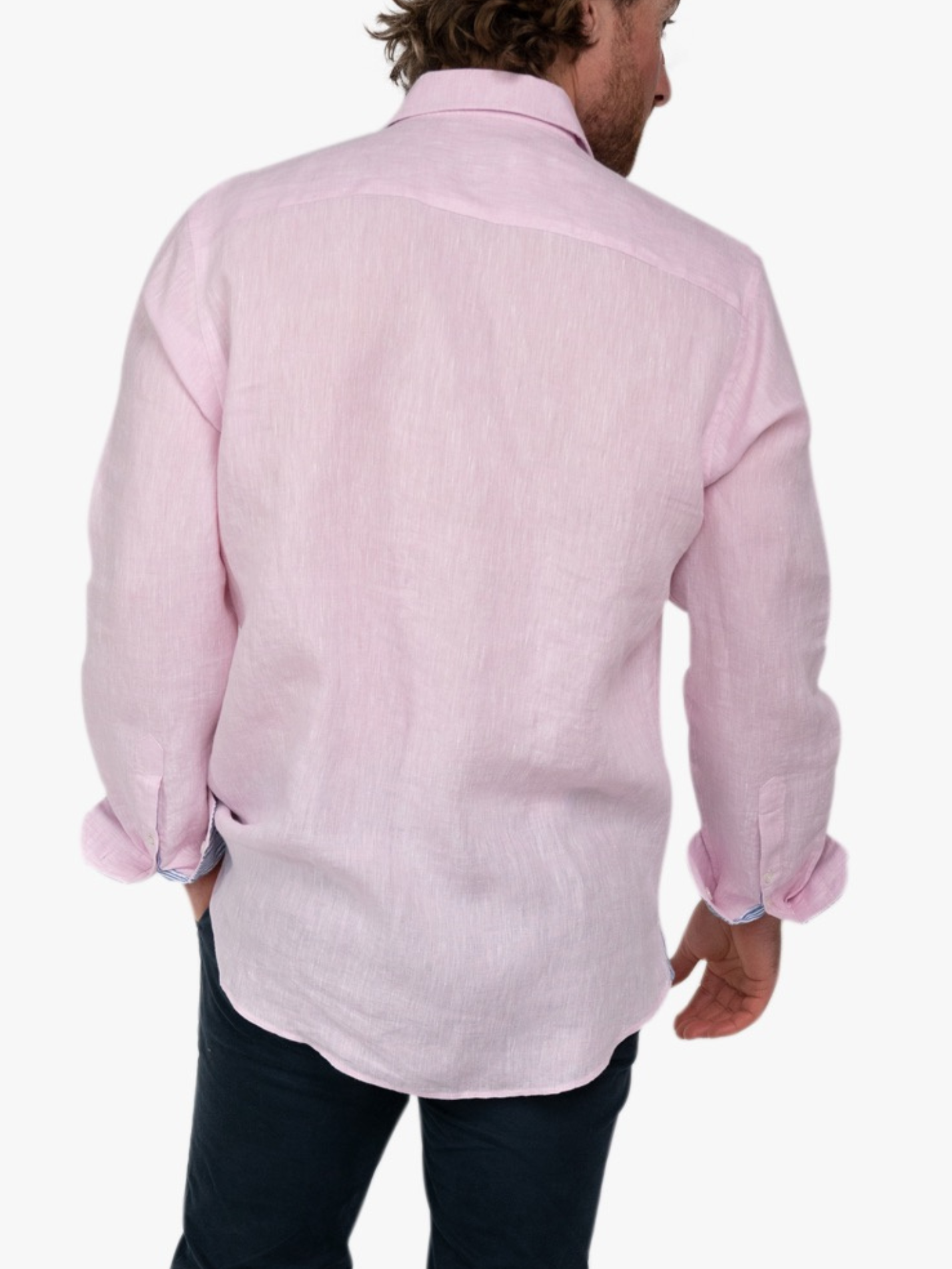 Flamingo Pink Linen Shirt